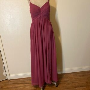 Azazie Berry Colored Maxi Dress